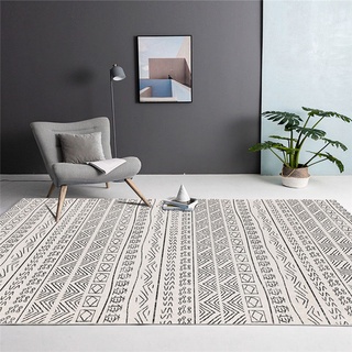 moderno minimalista de gama alta gris sala de estar dormitorio alfombra mesa de café cocina piso alfombrillas (1)