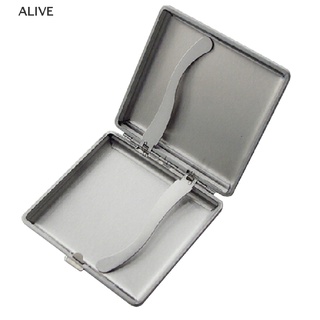 alive classic - caja de cuero y aleación para cigarrillos, soporte de metal, para encendedor (9)