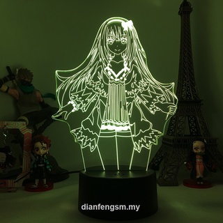 Acrílico 3D Anime lámpara Anime fecha A Live Nightlights lámpara figura iluminación para dormitorio de dibujos animados cómics luz decoración del hogar lámpara