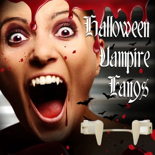 Retráctil Halloween Cosplay retráctil Zombie colmillos fiesta Prop decoración falsos vampiro dientes