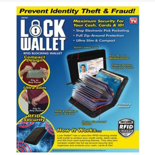 (Send Hariini) - cartera de bloqueo seguro RFID bloqueo de tarjeta de crédito cartera