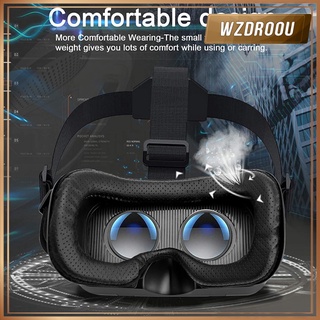 Wzdroou lentes De realidad Virtual Vr audífonos 3d Para teléfono Android nuevo lentes Para películas compatible 3.5"-6" suave y cómoda