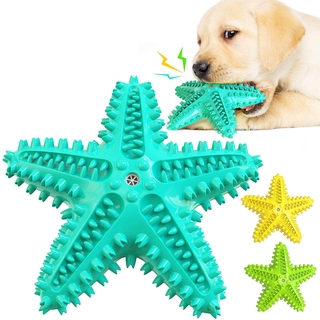 Mascota perro masticar chirriante juguetes de entrenamiento Molar cachorros cepillo de dientes mascotas suministros de estrella de mar cuidado Dental perrito cepillado palo limpiador de dientes/Multicolor