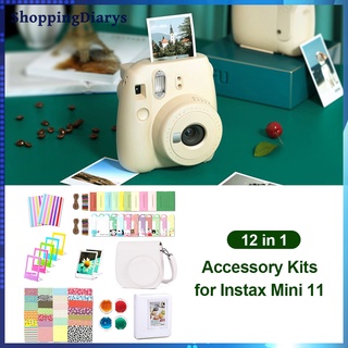 (shoppingDiarys) Para Instax Mini 11 accesorios de cámara conjunto de bolsa de álbum marcos de fotos filtros
