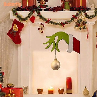 Mariposa(!)~ladrona De navidad mano cortada ladrón de navidad Grinch decoración de mano pegatina de pared