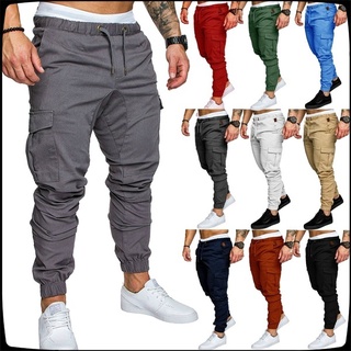Nueva moda de los hombres pantalones de Jogger de los hombres de Fitness culturismo gimnasios pantalones para corredores de los hombres pantalones de chándal (1)