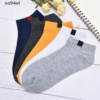 [xo94ol] men 10 color woven lable Comfo rtable Cotton Sock Slippers Short Ankle Socks [xo94ol]