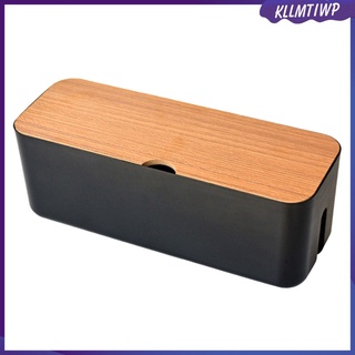 [Kllmtiwp] caja Organizadora con cubierta De madera Abs con mango Organizador De cables Para protección De seguridad De energía (3)