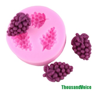 [ThousandVoice] 1 X molde de silicona para decoración de tartas en forma de uva, Chocolate, molde para hornear