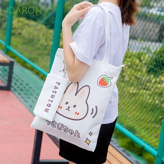 Daron Travel Kawaii bolso multifuncional bolsas de viaje de lona bolso de hombro conejo Casual Tote bolsas de la escuela Shopper bolso de almacenamiento Casual oso bolsa de almacenamiento