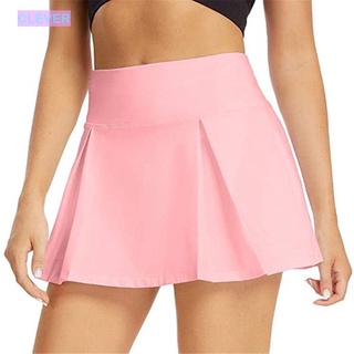 Inteligente ropa deportiva falda animadora mujeres atlética estiramiento tenis Golf moda Running bolsillo con pantalones cortos/Multicolor