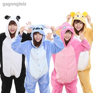 ™✌Kigurumi Onesie Adulto Panda Animais Pijama traje cálido suave Azul Ponto Sleepwear One Piece Inverno romper Pijama