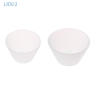 Lidu1 dispensador de taza de silicona para bricolaje, resina epoxi, herramienta de fabricación de joyas hecha a mano, 2 tamaños
