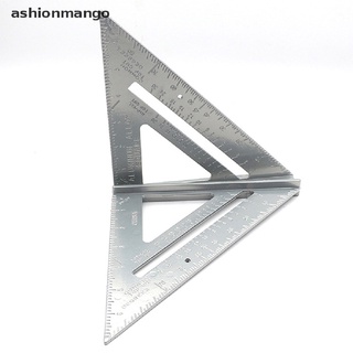 [ashionmango] Herramienta de medición triángulo cuadrado regla de aleación de aluminio transportador de velocidad ácaros caliente