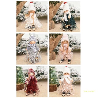 Lindos adornos De madera De árbol De navidad/ángel/muñeco De Ski Para niños/niñas