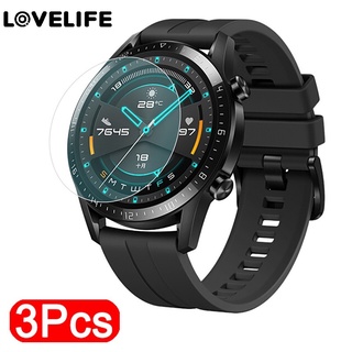 [3 Pieces] [HD Smartwatch Screen Tempered Glass Film] [Anti-Scratch Watch Screen Protector Compatible with Huawei Watch GT2 46mm / Huawei Watch GT2 Pro]
