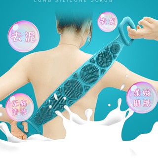 Cepillos de silicona para baño/toallas de baño para frotar la espalda/masaje corporal/cepillo mágico/cepillo Flexible para limpieza de la piel (2)