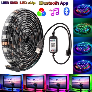 bluetooth led tira de luces 5m rgb 5050 smd cinta flexible impermeable rgb led luz usb 5v cinta diodo tv pc retroiluminación