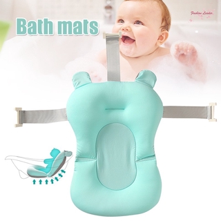 asiento de baño para bebés, bañera suave, con hebilla ajustable, cinturón de seguridad, cuidado de la espalda, flotante, de malla de ducha, cuna para bebé recién nacido