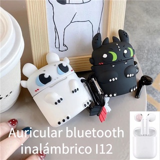 【bzhgkj.co】 mini auricular bluetooth inalámbrico inpods i12 tws Viene con una funda protectora de dibujos animados.