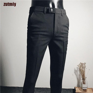 [zutmiy] verano de los hombres de negocios Casual Slim pantalones elásticos Leggings pantalones largos YDY (3)