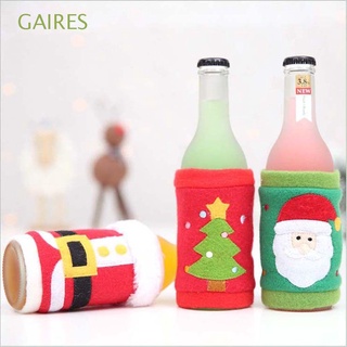 GAIRES Cute Wine Bottle Cover New Year Xmas Ornament Christmas Decoration Can Party Dinner Santa Claus Fabric Home Table Decor