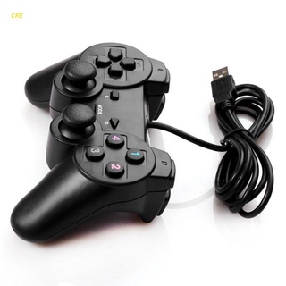 Cre con cable USB 2.0 controlador de juego Gamepad Joystick vibración Joypad para PC portátil ordenador