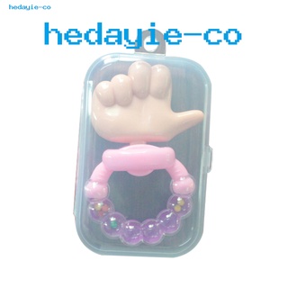 He Lovely Thumb Baby Infant Rattles Biting Teething Teether Circle Ring Sound Toy
