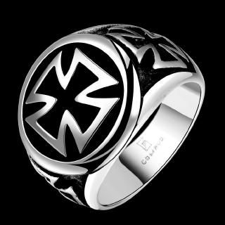 316L acero inoxidable llegada cruz caballeros templarios anillo hombres Biker anillo gótico Rock Punk joyería anillo