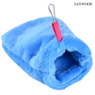 Sanwood hámster erizo ardilla nido pequeño Animal saco de dormir cama mascotas suministros (9)