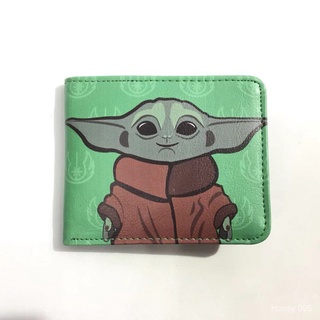 Anime Wallet Star Wars Master Yoda Short Wallet Students Leather Wallet (9)