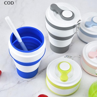 [cod] taza de silicona plegable de viaje plegable tazas de agua de grado de beber taza caliente