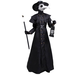 disfraz de halloween medieval steampunk estilo americano peste doctor disfraz largo pico cuervo máscara disfraces de terror vestir (6)