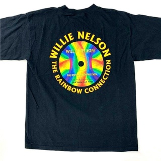 Vintage Willie Nelson Rainbow Connection Y2K Camiseta Gráfica Grande