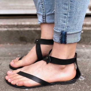 Sandalias casuales lisas Para mujer con hebilla abierta Para verano