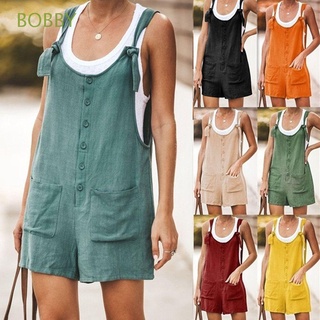BOBBY Women Romper Casual Bib Pants Jumpsuit Pocket Shorts Summer Dungarees Loose Overalls Playsuit/Multicolor