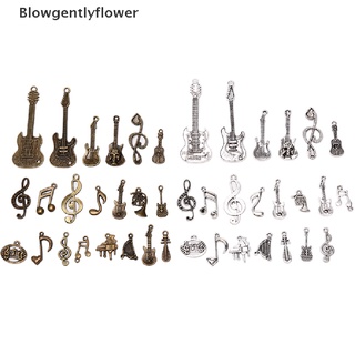 CHARMS blowgentlyflower 21 unids/set vintage aleación guitarra musical nota encantos colgante diy joyería hallazgos bgf