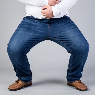 más el tamaño de 28-50 hombres vaqueros de la moda recta elástica pantalones largos de gran tamaño casual pantalones de mezclilla (5)