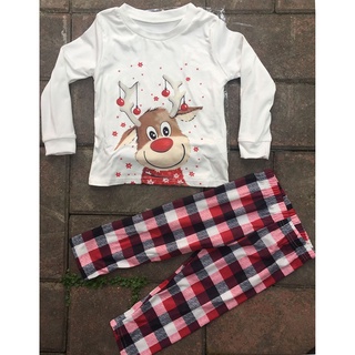 【8/25】Family Christmas Deer Print Cartoon Adult Women Kids Family Matching Clothes