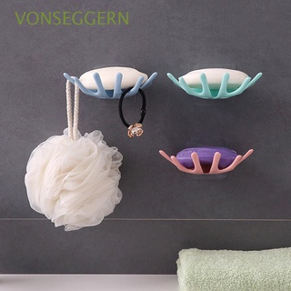 vonseggern - jabón para colgar, cocina, accesorios de baño, soporte de jabón, bandeja de ducha, estante de drenaje, esponja autoadhesiva