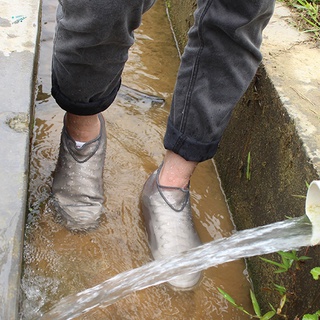 Zapatos de silicona reutilizables impermeables cubiertas de zapatos de lluvia botas antideslizantes (3)