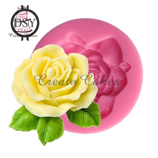 Molde de silicón para tartas de rosa/flores/cupcakes/molde para decoración de pasteles/Fondant/molde de silicona para decoración de pasteles/bodas/herramientas SM-464 (Color: rosa) DFY