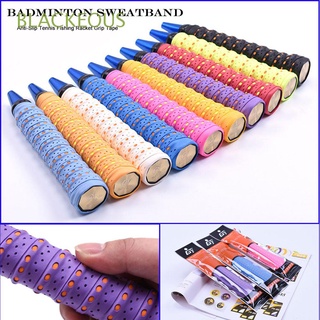 BLACKEOUS Anti-skid Grip Tape Baseball Bats Anti-slip Band Badminton Sweatband Windings Over Bicycle Handle Shock Absorption Tennis Squash Racket For Fishing Rod Sweat Absorbed/Multicolor