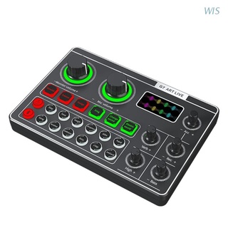 Wis micrófono mezclador Webcast tarjeta de sonido para teléfono PC ordenador -G7 tarjeta de sonido externa auriculares USB