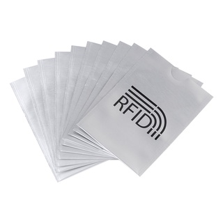 10 pzs protección Inteligente De aluminio transparente De 10 pzs antirrobo prevención De escaneo Id tarjetas bancarias estuche De tarjetas protectora Manga (3)