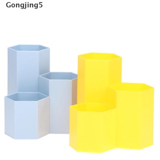 Gongjing5 3 cordones brochas de maquillaje caja de almacenamiento estante organizador de mesa soporte de bolígrafo Rack MY