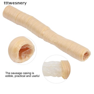 *tttwesnery* 16 mm comestible salchicha herramientas de embalaje de salchicha tubos carcasa para fabricante de salchichas 17m venta caliente
