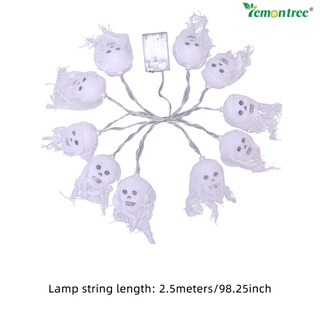 M4-Halloween Lantern Ghost Light String LED Skull Battery Light Ghost Festival Horror Atmosphere Decoration Li