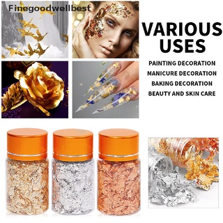 fbco - 3 copos de lámina de oro para resina, imitación de oro, para uñas, pintura, manualidades