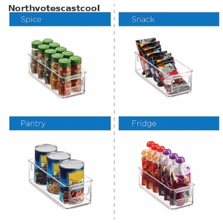 northvotescastcool - recipientes de almacenamiento de alimentos de plástico apilable para cocina, nevera, organizador con asas nvcc
